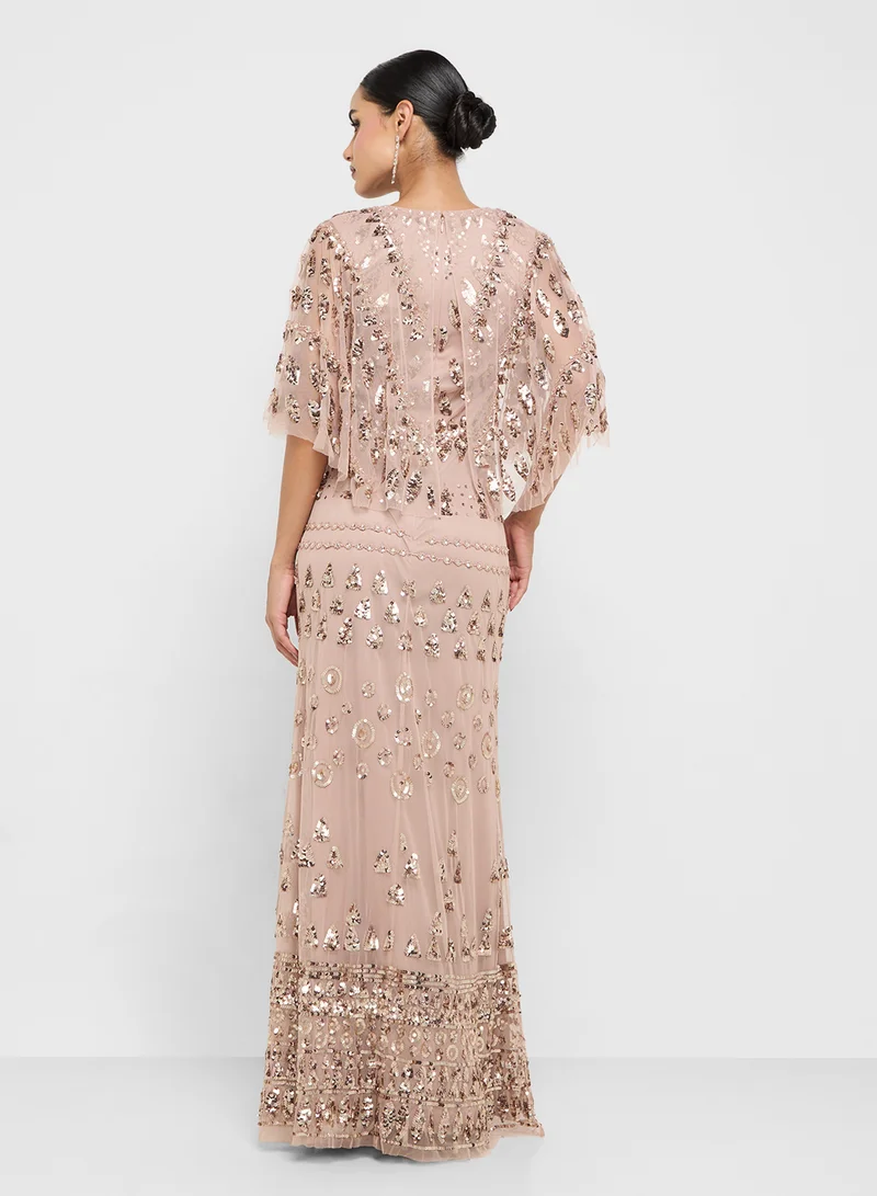 Amelia Rose Embellished Maxi Dress