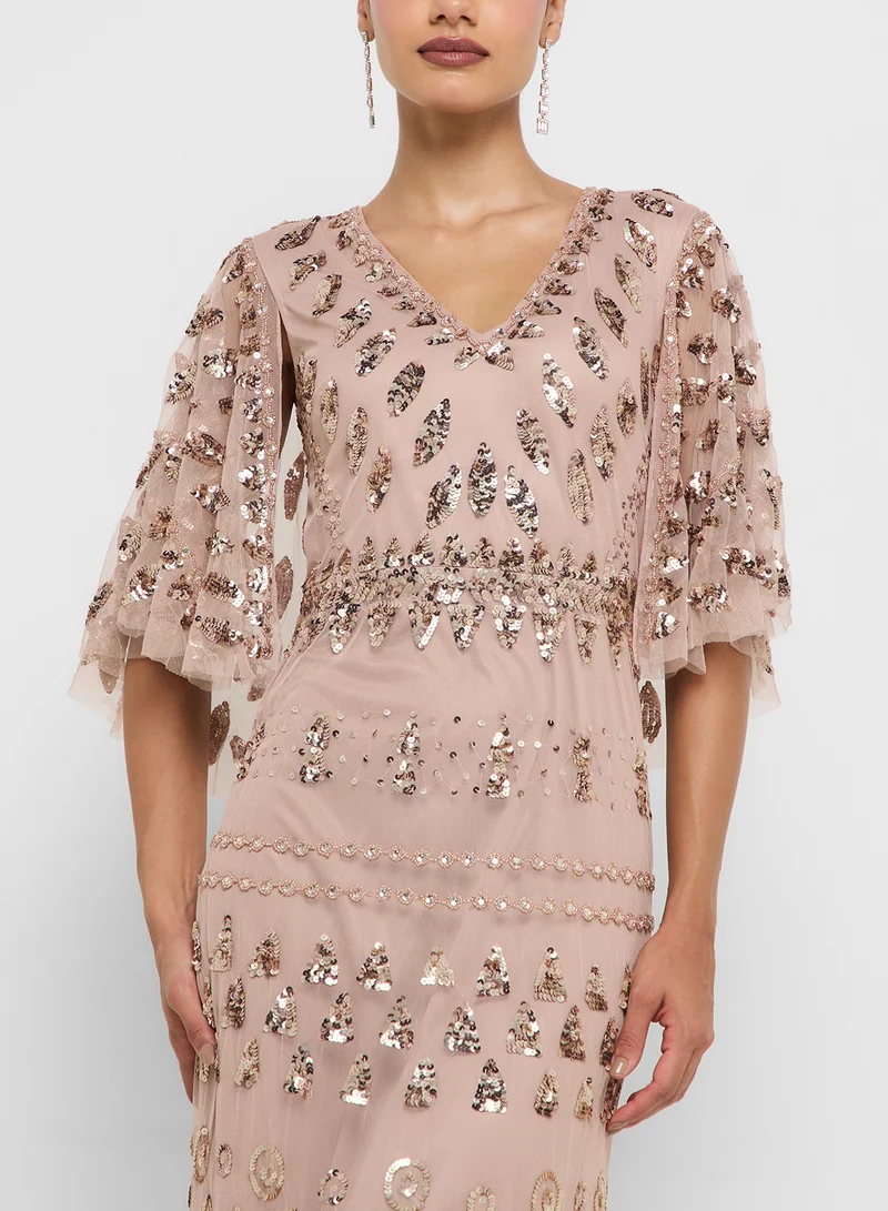 Amelia Rose Embellished Maxi Dress