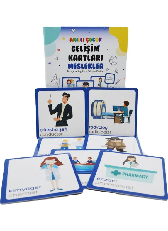 BUBU Smart Child Development Cards (Turkish-English) - Professions