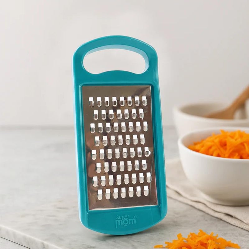 SUPERMOM Grater 1 Pc – Multipurpose Stainless Steel Grater for Cheese & Vegetable, Handheld Crusher for Potatoes, Carrots, Gingers and More with Protective Durable Plastic Frame Kitchen Accessories - Image 3