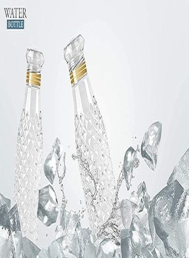 QUALIZA Plastic Fridge Water Bottle Set of 6 (1000ML Each) – Crystal Diamond Cap Water Bottles for Kitchen, Home, Office, School, and Travel (Crystal Diamond Watter Bottle Pack 6-1Ltr, 1) - Image 5