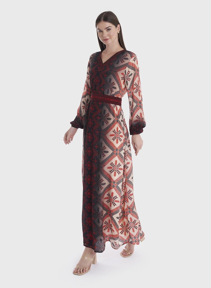 KASHKHA Viscose Printed Jalabiya - Image 5