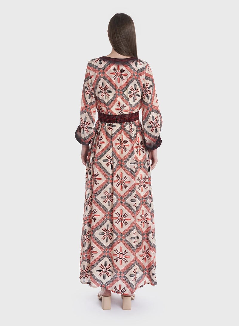 KASHKHA Viscose Printed Jalabiya - Image 2