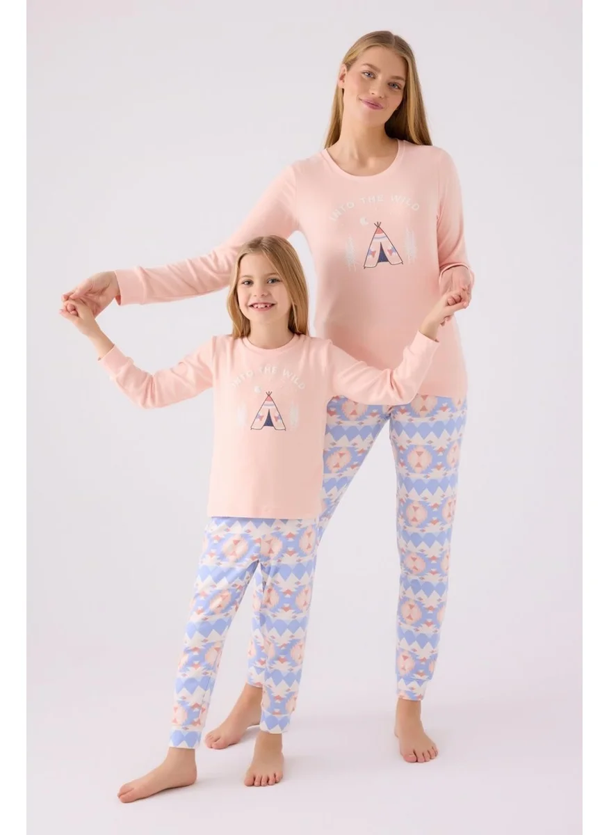 Arnetta Mother Daughter Pajama Set, (Price Separately) Thermal Pajama Set with Charcoal Inside