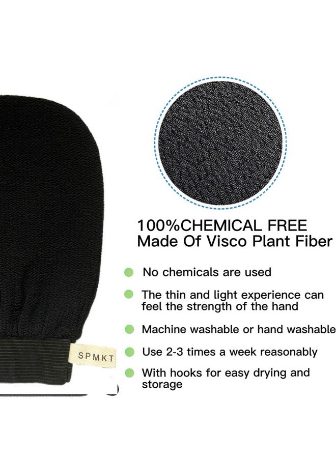 SPMKTBOZAI - SPMKTBOZAI Korean Exfoliating Mitts 2Pcs - Deep Body Scrubber Exfoliator Gloves for Dead Skin, Spray Tan Removal, Keratosis Pilaris and Body Scrub - Part of The Best Skincare Kit for Women & Men - Image 1