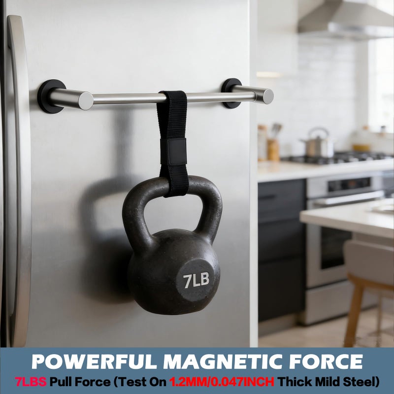 ULIBERMAGNET Magnetic Towel Holder,1 Set Magnetic Towel Rail Silver with Adjustable Length, Non-Slip Stainless Steel Towel Rail for Refrigerator, Oven, Dishwasher, Cabinet, Laundry - Image 5