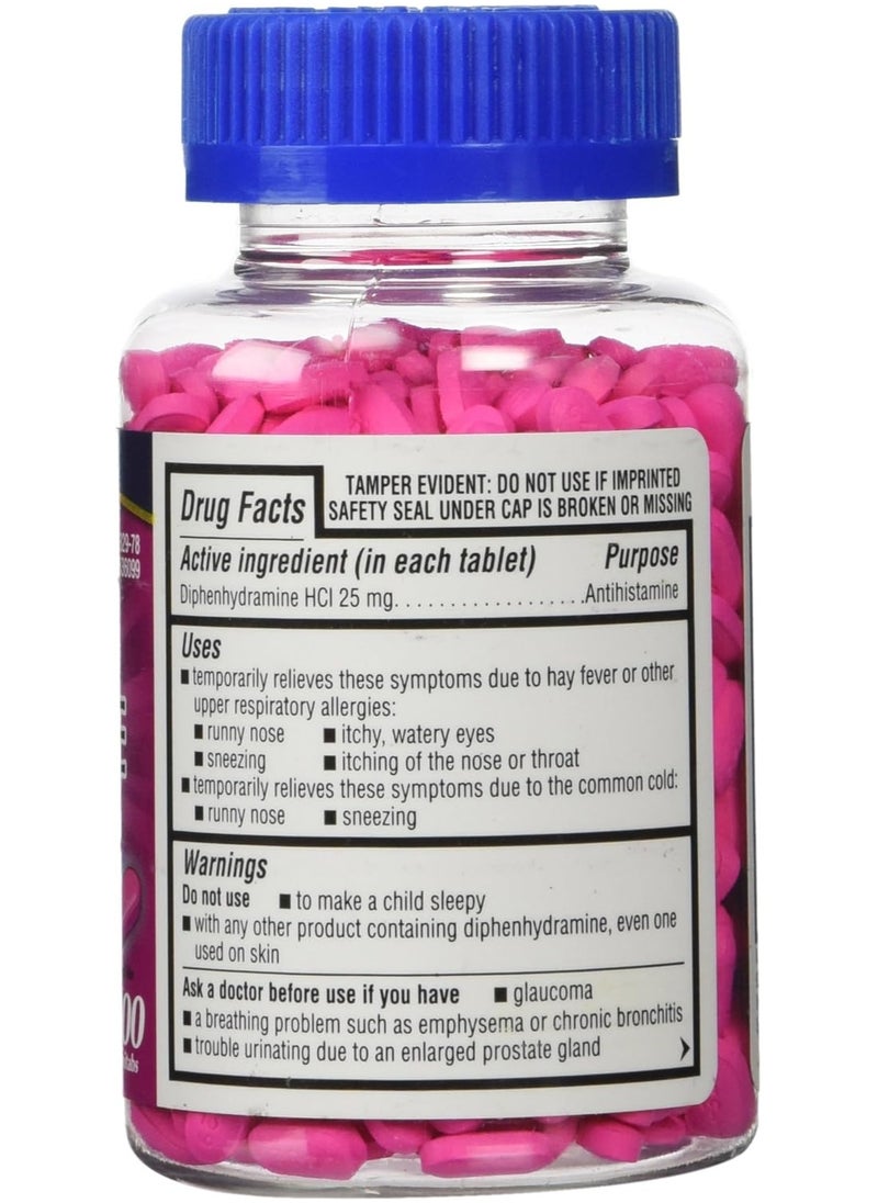 Allergy Medicine Diphenhydramine Hci 25 Mg 600 Minitabs