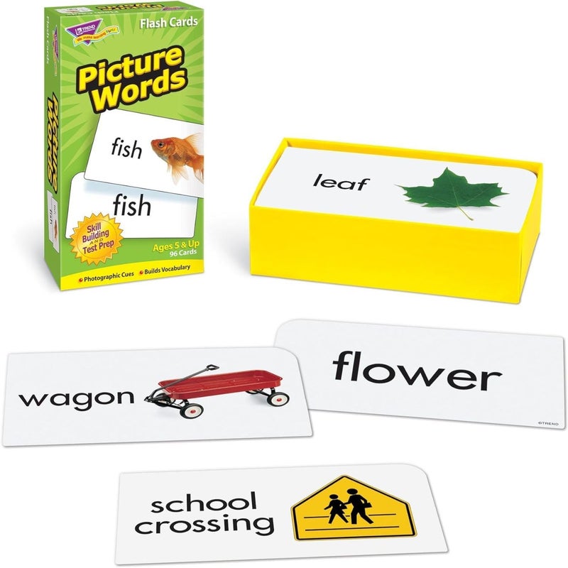 TREND ENTERPRISES Picture Words Skill Drill Flash Cards - 96 Colorful Self-Checking Cards for Language Skills, Ages 5 and Up - Image 5