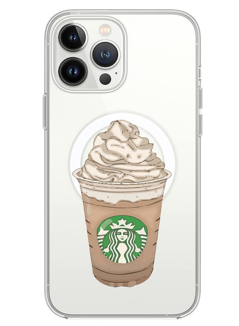 Theodor Magnetic Case for iPhone 13 Pro Max 6.7-inch Compatible with MagSafe Wireless Charging, Shockproof Phone Bumper Cover Coffee - Image 1