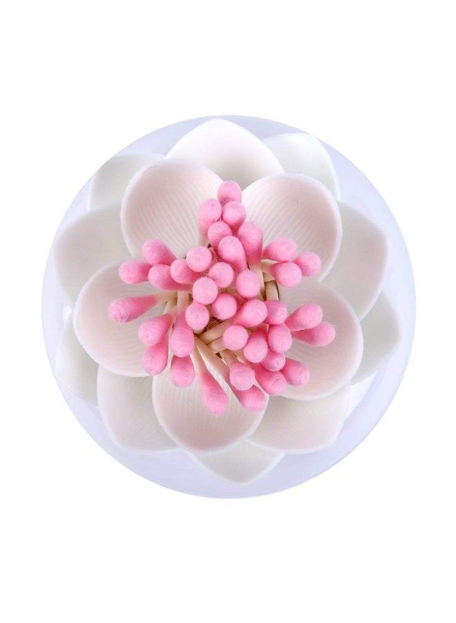 DOUGEI Bloss Lotus Cotton Swab Holder  Holders Cottons Bud Holder Stylish Birthday Gift Cotton Swab Box Beauty Toothpicks Holder Toothpick Case – White - Image 4