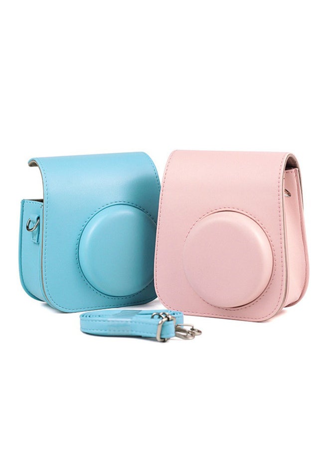 Generic Suitable For Fuji Polaroid Mini 11 Solid Color Camera Bag Digital Camera Fitted Storage Protective Case Messenger Bag-Color:Feiying Powder (opp Bag)  - Image 4