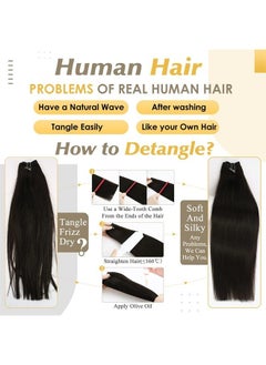 Full Shine Hair Wefts Human Hair Sew in Hair Extensions Balayage Color 4 Medium Brown Fading to 24 Honey Blonde Mix Brown Weft Hair Extensions 105 Grams Sew in Bundles 18 Inch  - Image 5