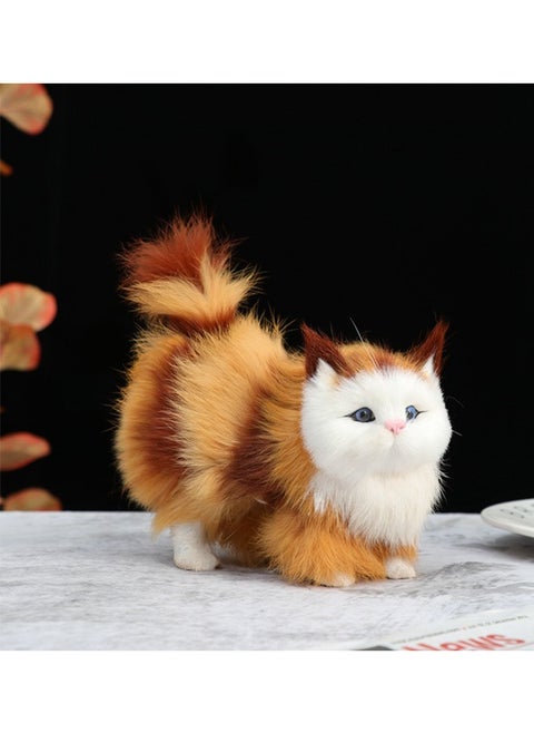 Simulated Cat kitten Plush Toy Is Made of Soft Material and Has A Realistic Shape of Cute Rag Dolls and Cats.Plush Toy Animal Model Ornaments
