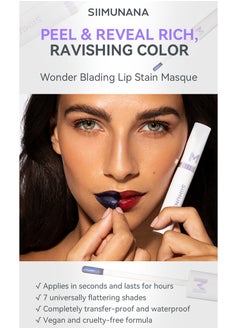 siimunana Wonderskin Wonder Blading Lip Stain Peel Off - Long Lasting, Waterproof Pink Lip Tint, Transfer Proof Natural Lip Stain  - Image 3