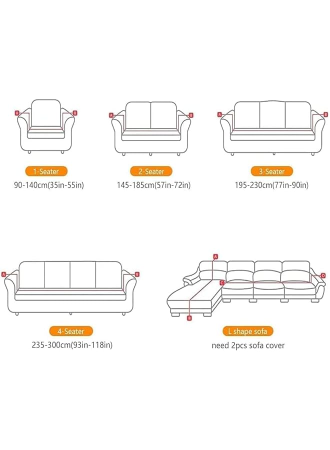 The Bros Knitted Stretch Sofa Cover All-Inclusive Stretch Universal Washable Non-Slip Stretch Soft Sofa Cover For Living Room Bedroom (Two Seats, Grey) - Image 4