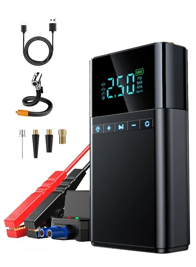 SUPER 5 Portable Car Starter with Air Compressor 150 PSI Starter 12V Car Battery Starter Box Car Battery Jumper Starter - Image 1