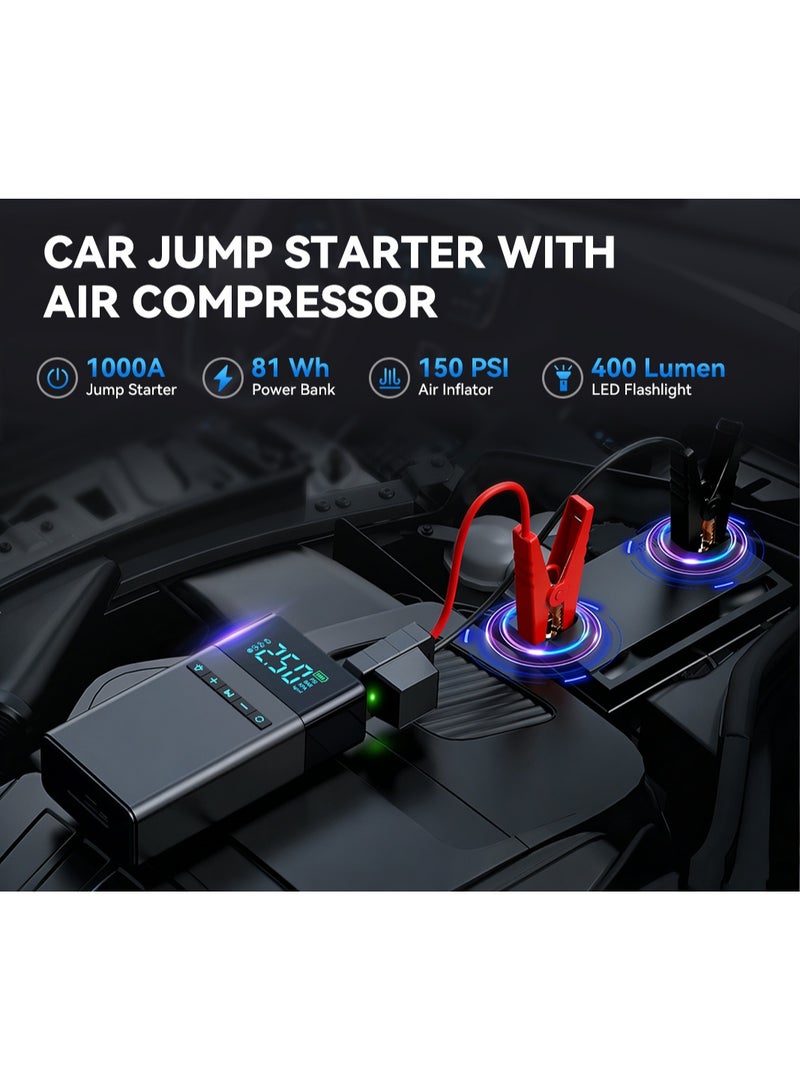 SUPER 5 Portable Car Starter with Air Compressor 150 PSI Starter 12V Car Battery Starter Box Car Battery Jumper Starter - Image 2