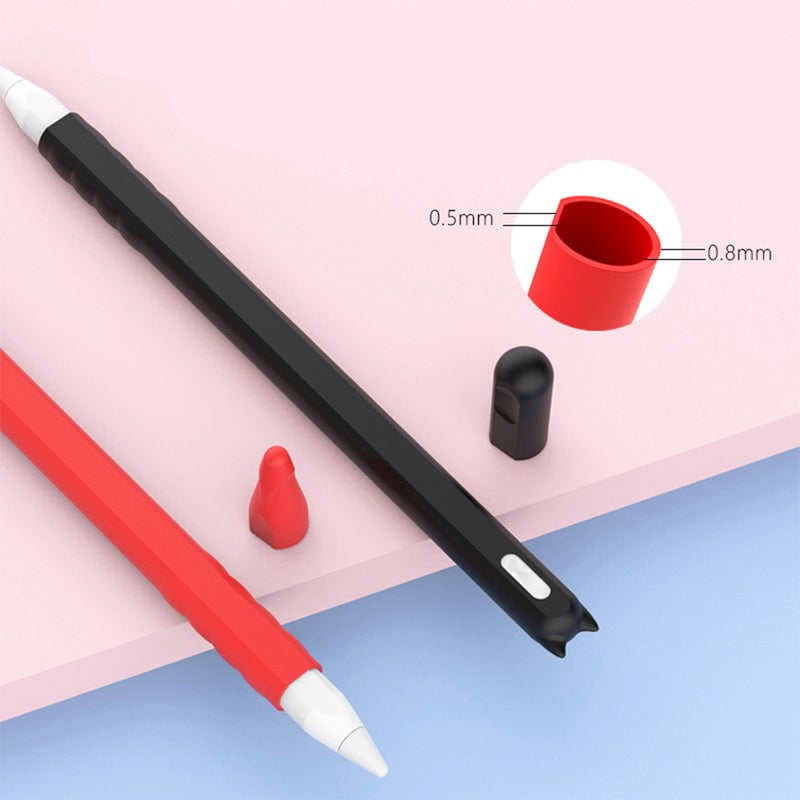 6 Pcs Silicone Case Protective Pouch Holder Nib Cover Protective Case Skin for Stylus Pen Light Yellow (1pc Stylus Pen Cover and 1pc Round Nib Cover and 1pc Nib Cover) - Image 3