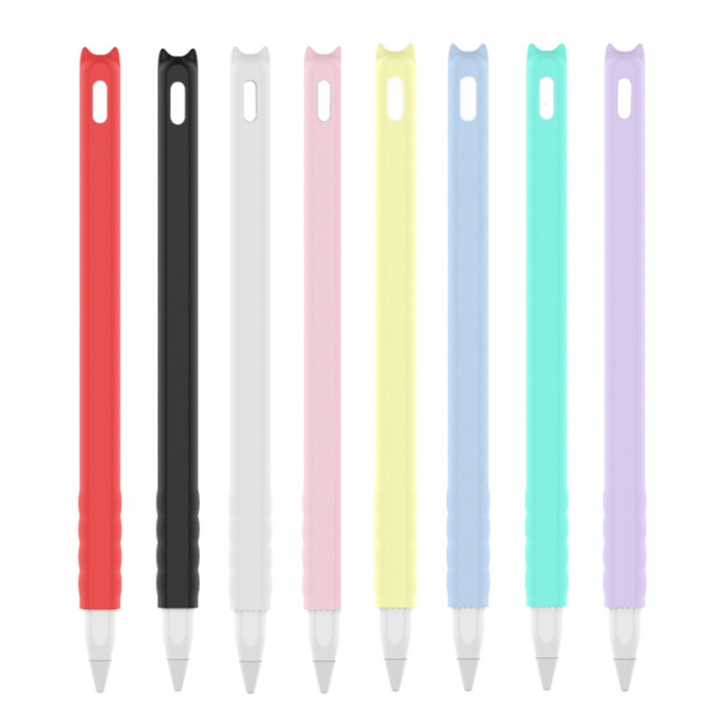 6 Pcs Silicone Case Protective Pouch Holder Nib Cover Protective Case Skin for Stylus Pen Light Yellow (1pc Stylus Pen Cover and 1pc Round Nib Cover and 1pc Nib Cover) - Image 2