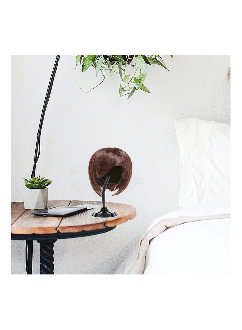 SOLARAE Holder Wig Holder, Black Plastic Wig Stand Plastic Stand More Movable Wig Holder Hats Display Stand Plastic Hat Stand for Hats Wig, Home Storage Rack (3 Pieces) - Image 3