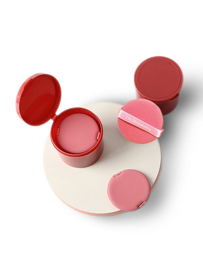 مجموعة إسفنجات مكياج ناعمة 7 قطع مع علبة تخزين - دائرية، إسفنجة قابلة لإعادة الاستخدام لمؤسسة السائل والبودرة - رطبة وجافة، غير مصنوعة من اللاتكس (فراولة-دائرية) - Image 3