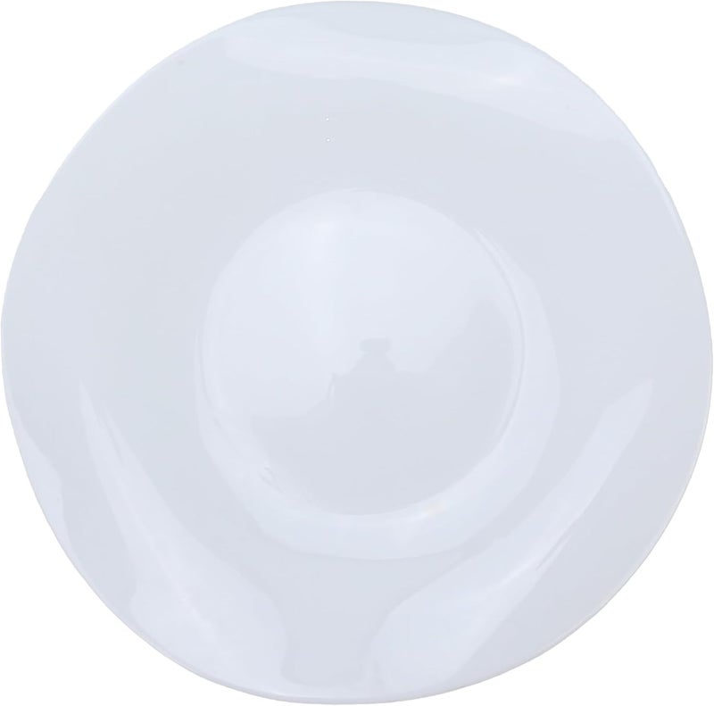 SERVEWELL Harmony Opal Glass White 10.5'' Round Dinner Plate
