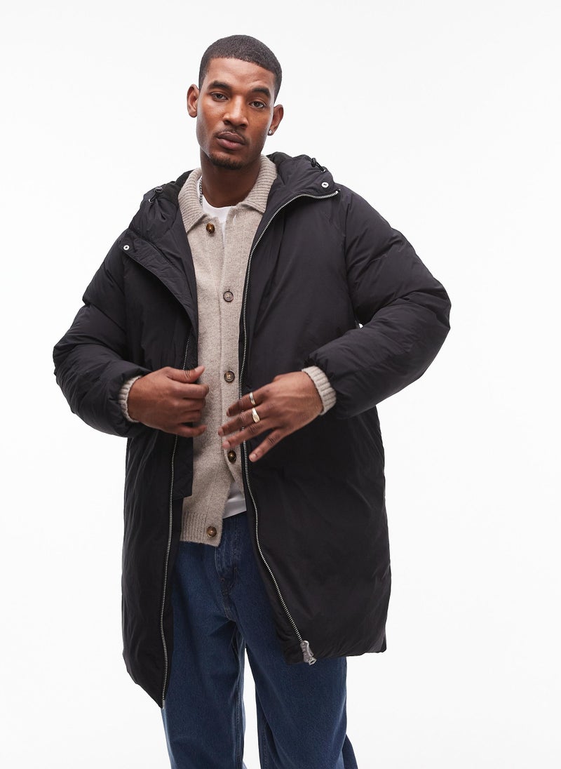 TOPMAN Long Puffer Jacket  - Image 1