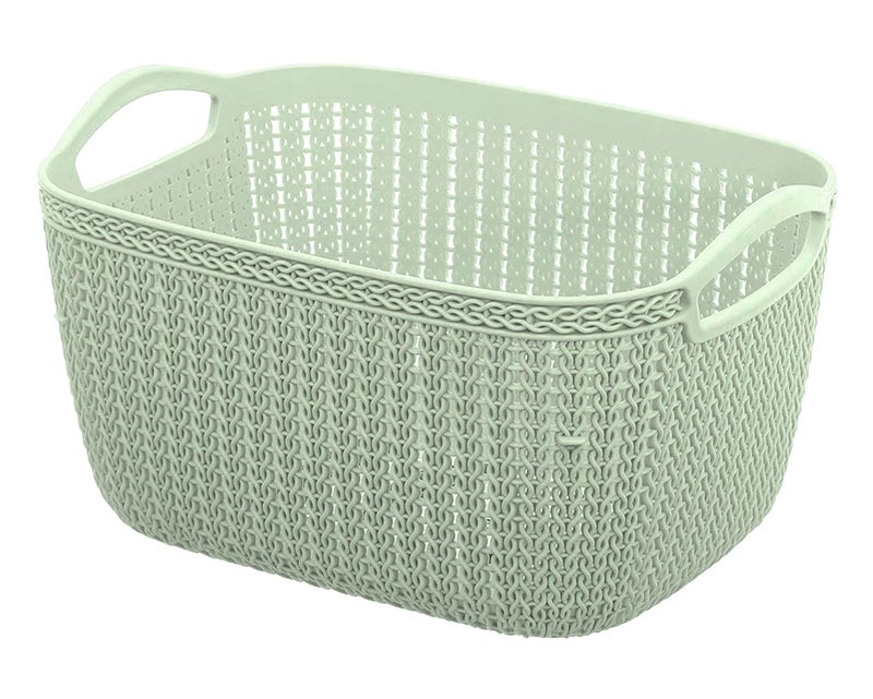 Kuber Industries Q-5 Multiuses Designer Unbreakable Plastic Storage Basket/Organizer/Bin For Home, Kitchen, Bathroom, Office Use Pack of 2 (Green)-50KM01623 - Image 2
