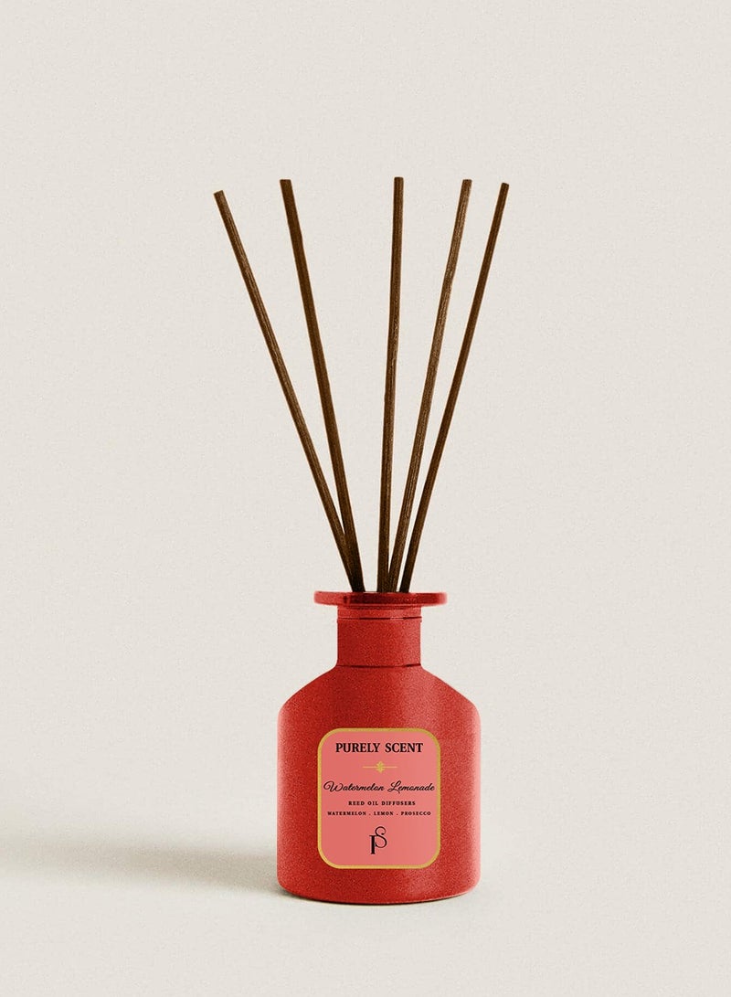 PURELY SCENT Watermelon Lemonade Large Reed Oil Diffuser, 6 Reed Sticks, Aromatherapy, Fragrant Diffuser, Lasts Upto 3 Months, 6.7 Fl Oz/200 ML - Image 4