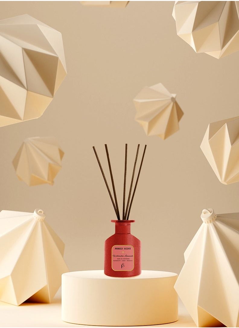Watermelon Lemonade Reed Oil Diffuser, 6 Reed Sticks, Aromatherapy, Fragrant Diffuser, Lasts Upto 3 Months, 6.7 Fl Oz/200 ML