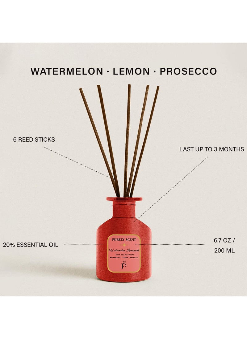 Watermelon Lemonade Reed Oil Diffuser, 6 Reed Sticks, Aromatherapy, Fragrant Diffuser, Lasts Upto 3 Months, 6.7 Fl Oz/200 ML - pzsku/Z4699FB548E454A5F566CZ/45/_/1704968569/72c661b3-92b9-4454-bcce-8c627896975b