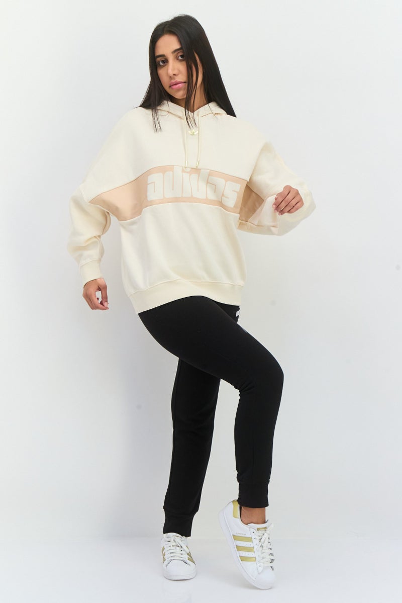 adidas Originals Women Sportswear Fit Long Sleeves Outdoor Hoodies, Off White  - Image 4