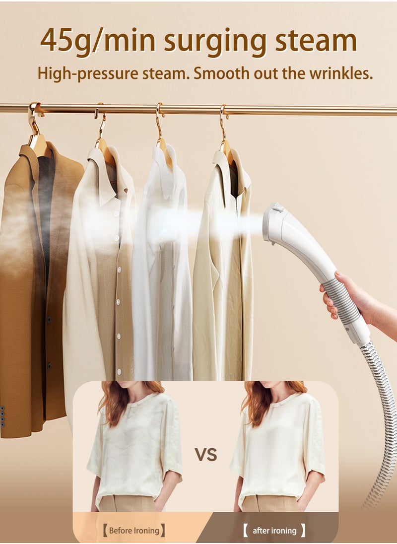 Bolivia's - Clothes Professional Vertical Garment Steamer, Full Size Double Pole 2000 W Ironing with Built-in Ironing Board and 1.8 L Water Tank for Household Commercial - Image 1