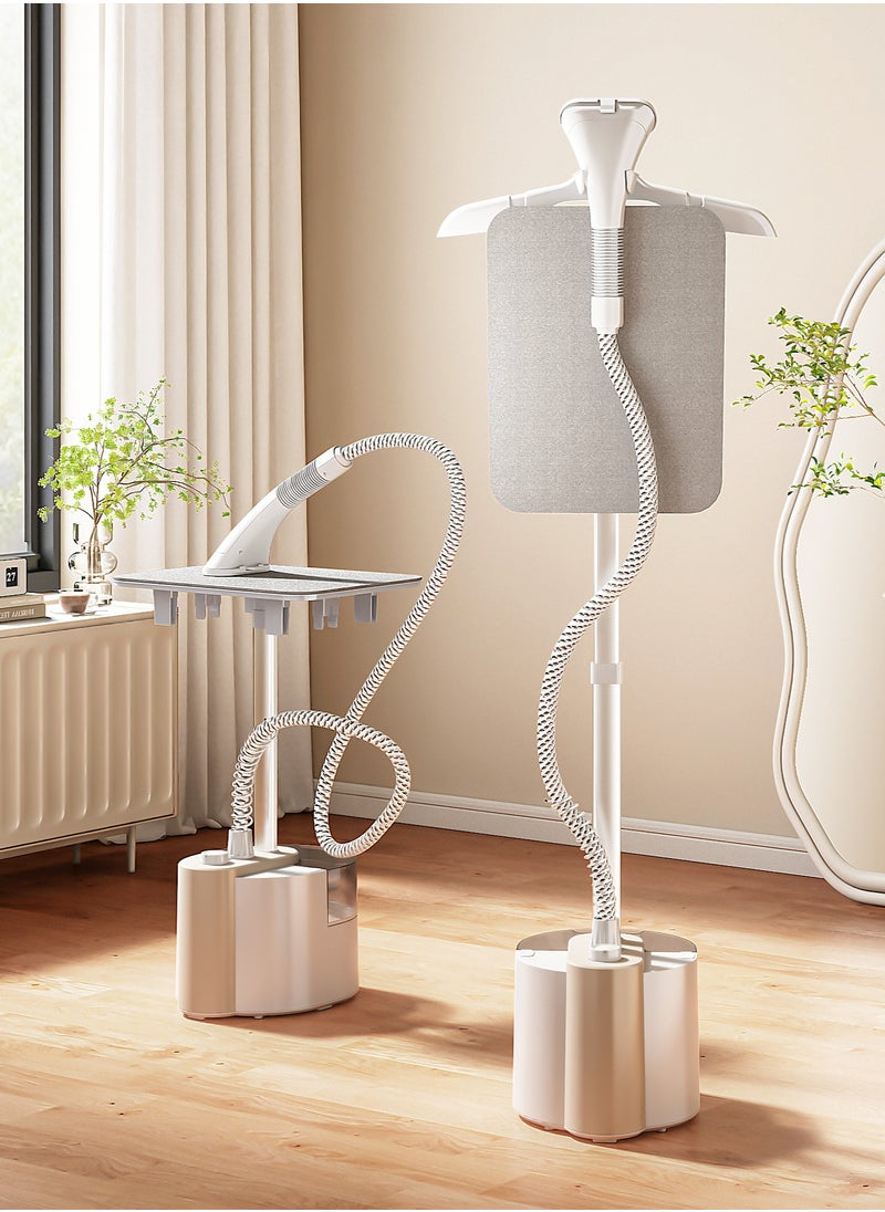 Bolivia's - Clothes Professional Vertical Garment Steamer, Full Size Double Pole 2000 W Ironing with Built-in Ironing Board and 1.8 L Water Tank for Household Commercial - Image 1
