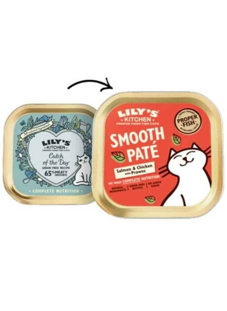 Lily's Kitchen - Smooth Pate Salmon & Chicken with Prawns Wet Food for Cats 85g - Image 1