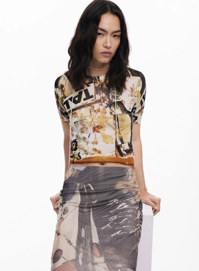 DESIGUAL Multicolour Collage Tulle Skirt for Women | Best Price UAE