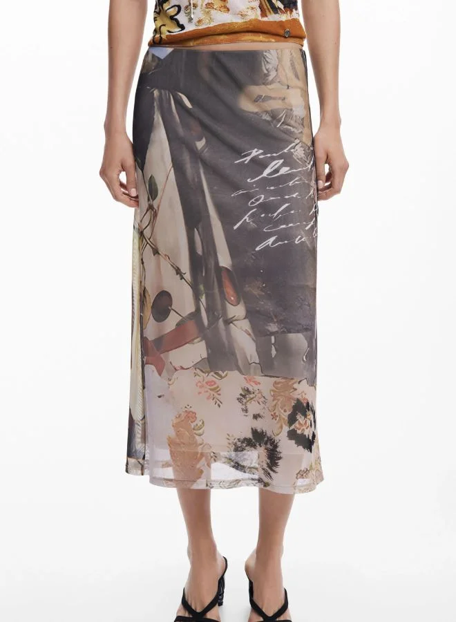 DESIGUAL Collage Tulle Skirt