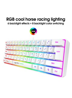 إتش إكس إس جيه لوحة مفاتيح الألعاب السلكية V700 ذات 61 مفتاح RGB ومجموعة ماوس الألعاب السلكية J900 USB  - Image 3