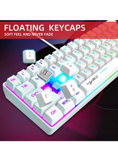 إتش إكس إس جيه لوحة مفاتيح الألعاب السلكية V700 ذات 61 مفتاح RGB ومجموعة ماوس الألعاب السلكية J900 USB  - Image 5