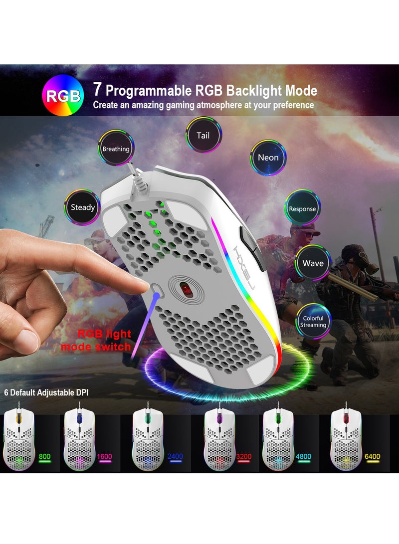V700 61 Key RGB Wired Gaming Keyboard and J900 USB Wired Gaming Mouse Set