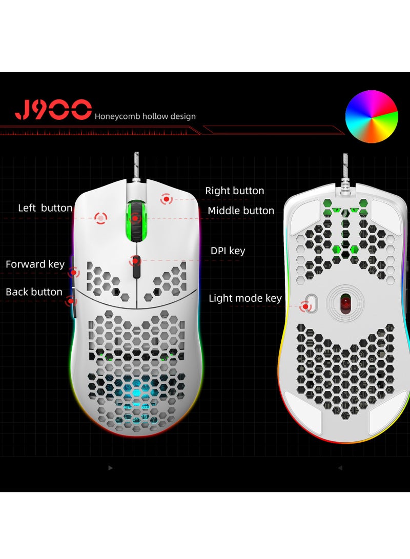 V700 61 Key RGB Wired Gaming Keyboard and J900 USB Wired Gaming Mouse Set