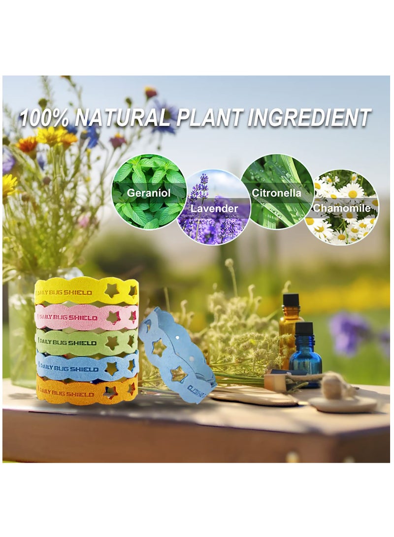 SYOSI أساور طرد البعوض، عبوة 30 حبة بدون DEET من الألياف الدقيقة لطرد الحشرات والبعوض للأولاد والكبار في الهواء الطلق، للتخييم، الصيد، والسفر - Image 3