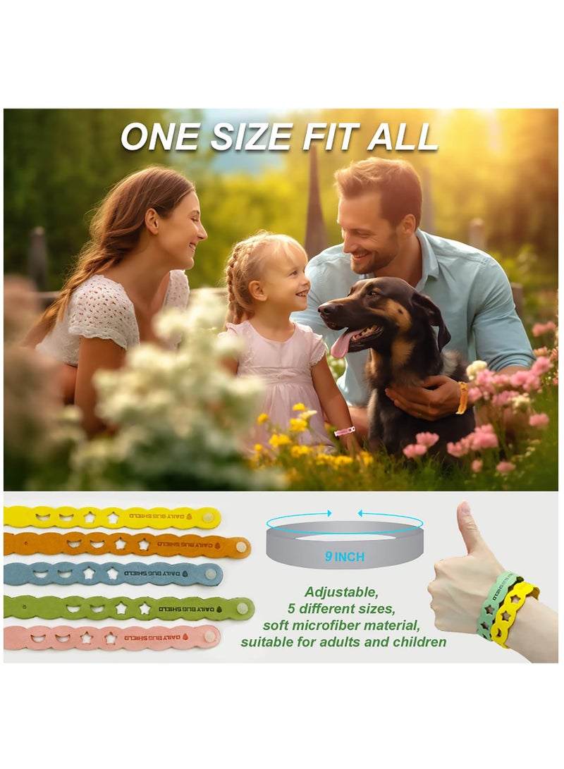 SYOSI أساور طرد البعوض، عبوة 30 حبة بدون DEET من الألياف الدقيقة لطرد الحشرات والبعوض للأولاد والكبار في الهواء الطلق، للتخييم، الصيد، والسفر - Image 4