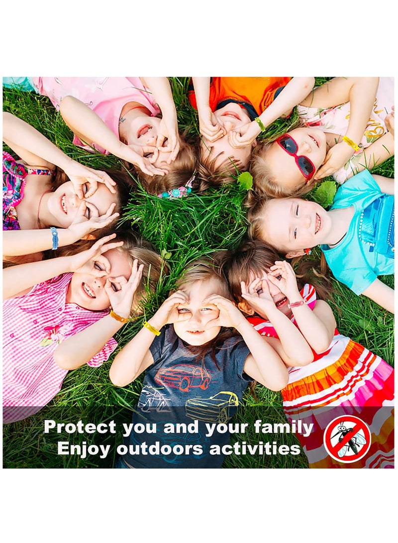 SYOSI أساور طرد البعوض، عبوة 30 حبة بدون DEET من الألياف الدقيقة لطرد الحشرات والبعوض للأولاد والكبار في الهواء الطلق، للتخييم، الصيد، والسفر - Image 5