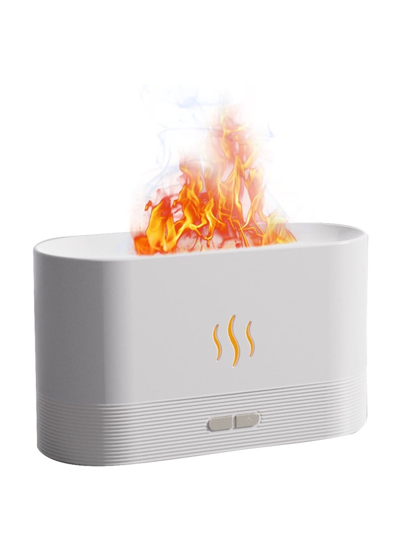 XVersion 3 in 1 Flame Humidifier and Air Purifier with Essential Oils for Home/Office/Bedroom White  - Image 1
