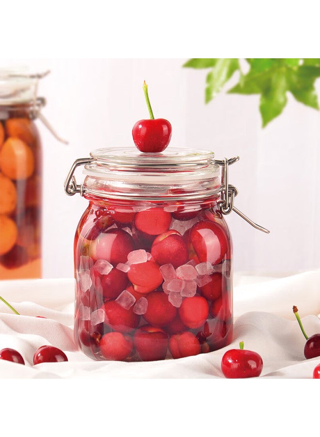Scybe Glass Storage Jars, Food-grade Glass Containers For Infusing Liquor And Pickling, Sige 1000ml, Set Of 2 - Image 3