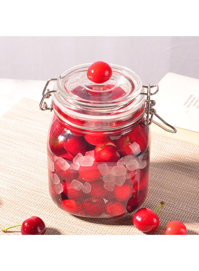 Scybe Glass Storage Jars, Food-grade Glass Containers For Infusing Liquor And Pickling, Sige 1000ml, Set Of 2 - Image 4