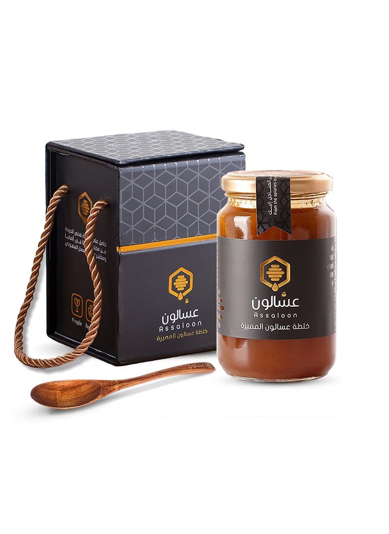 Assaloon - Nutrient-rich honey 500 grams from Assaloon distinctive mixture Natural recipes with honey to enhance health and increase fertility - Image 1