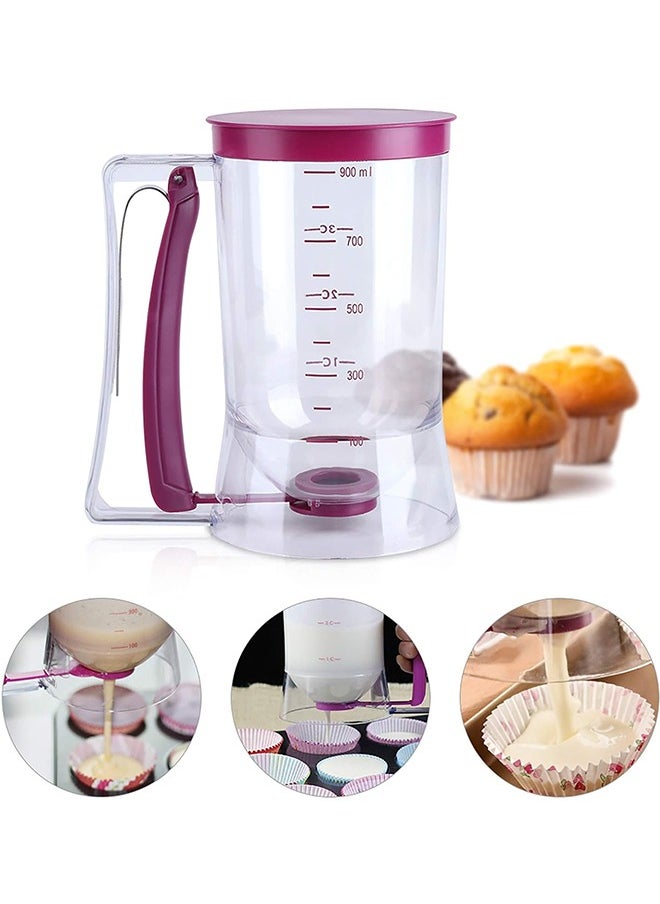 JCB CHIC - 900ML Batter Dispenser, Batter Measuring Cup, Convenient Hand Operated Dispenser, for Cupcake, Pancake - Image 1