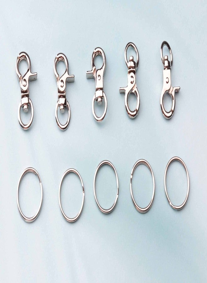 Ruwado 5 Pcs Dog Tags Clips with 0.75 Inch & 1 Inch Replaceable Key Rings - Silver Metal Small Buckle Clips for Pet ID Tags Holder Dogs Cats & Kittens - Image 3